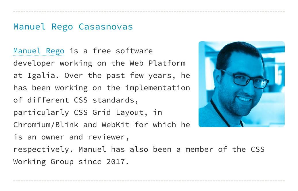 Screenshot of CSS Day website announcing my talk: https://cssday.nl/2019/#manuel